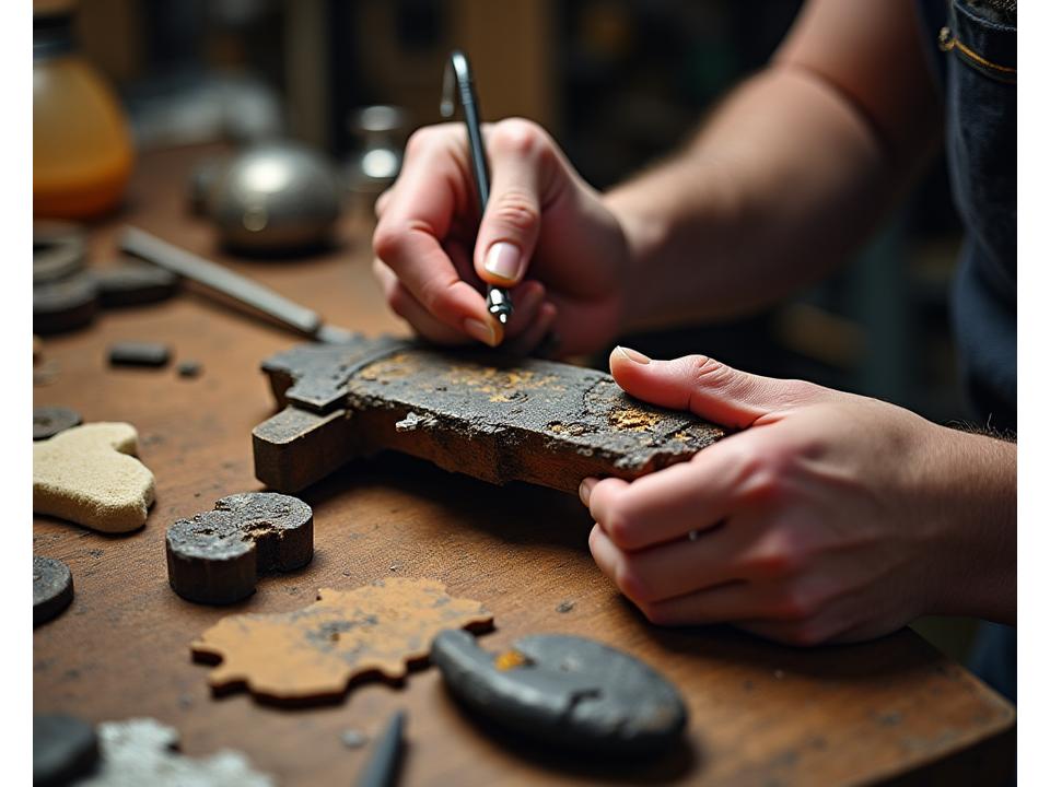 Proceso de restauración y reparación de props de cosplay antiguas